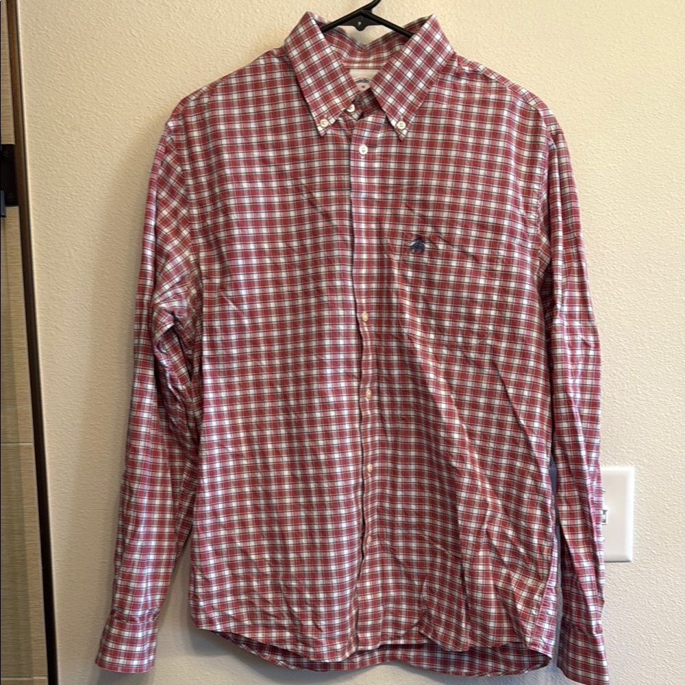 Brooks Brothers Red and White Plaid Shirt